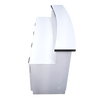 Lux BW Stripes Reception Desk (Light Curved)