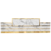 Gold & Marble Reception Desk (Straight)
