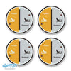 Gulfstream GS8088-01SS Small Sticker Button Auxiliary (4 Stickers in a pack)